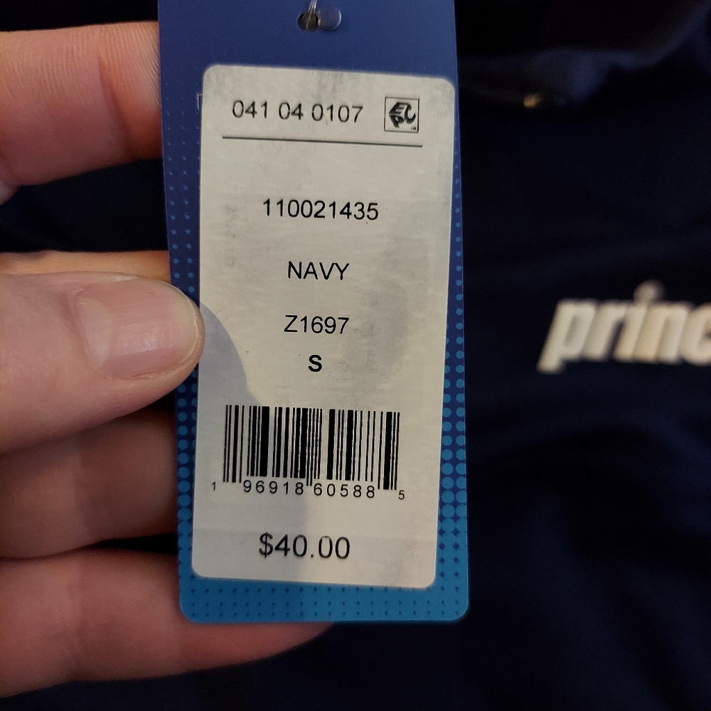 Prince Pickleball Men's Ponte 1/4 Zip Pullover - Navy Blue - Picture 4 of 4